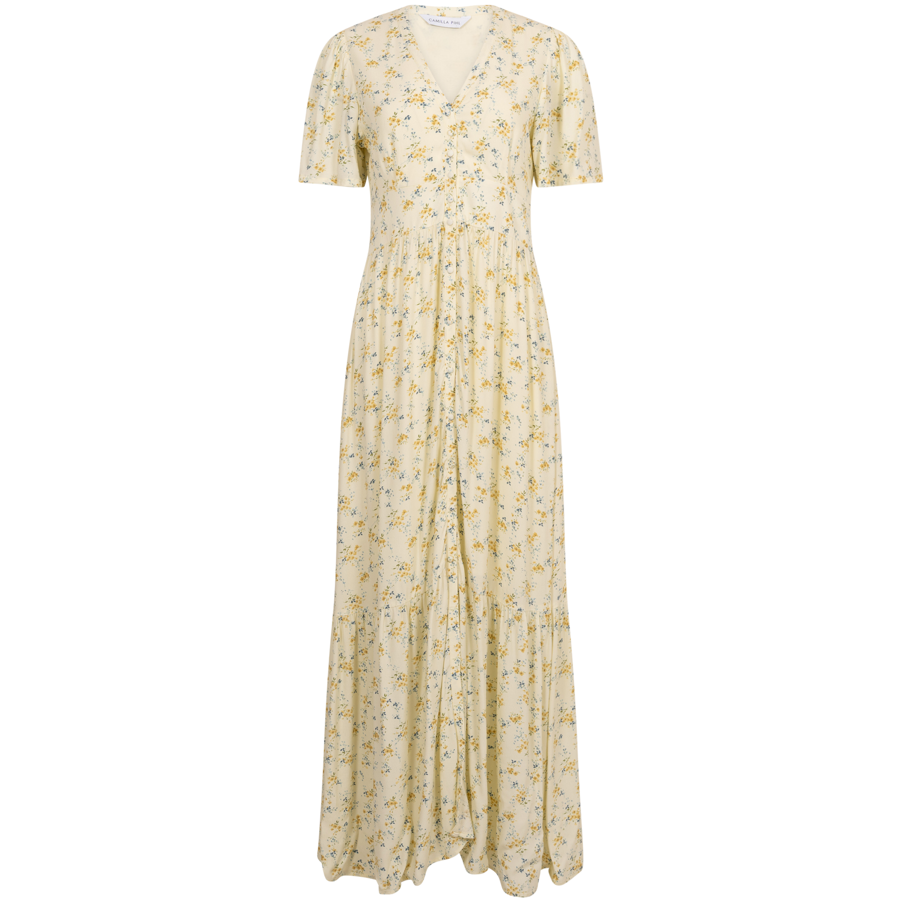 Sia Dress - Yellow Lily Flower