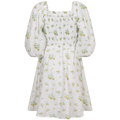 Michelle Dress - Mint Rose Print