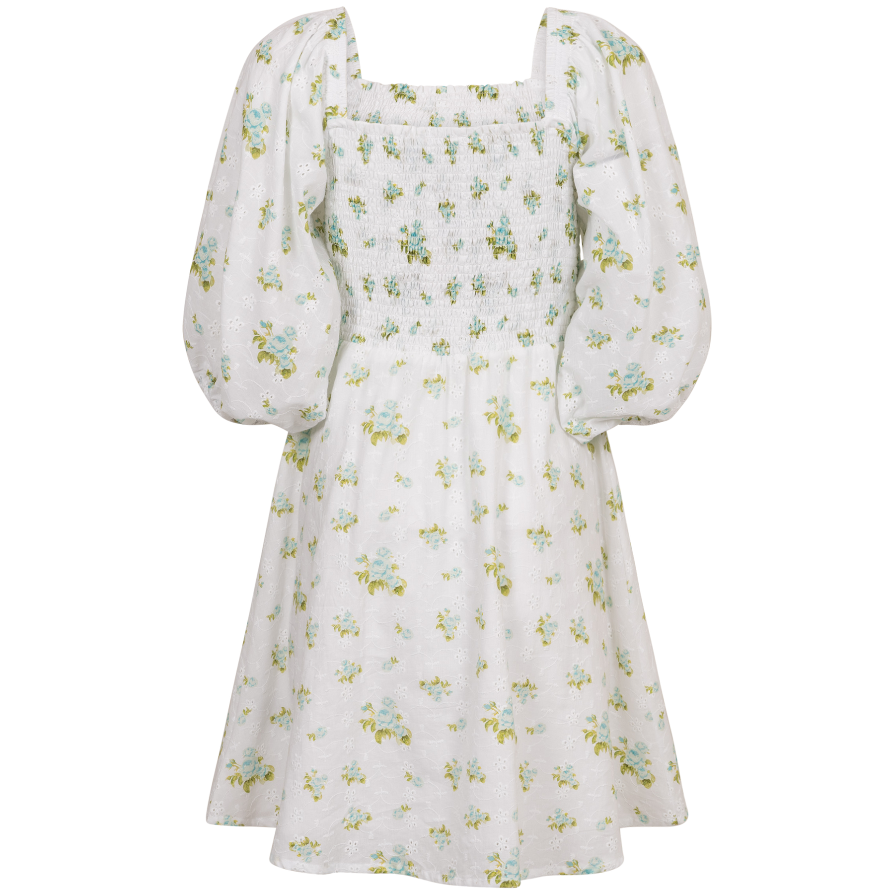 Michelle Dress - Mint Rose Print