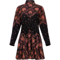 Baby Cord Mini Dress* - Black Paisley