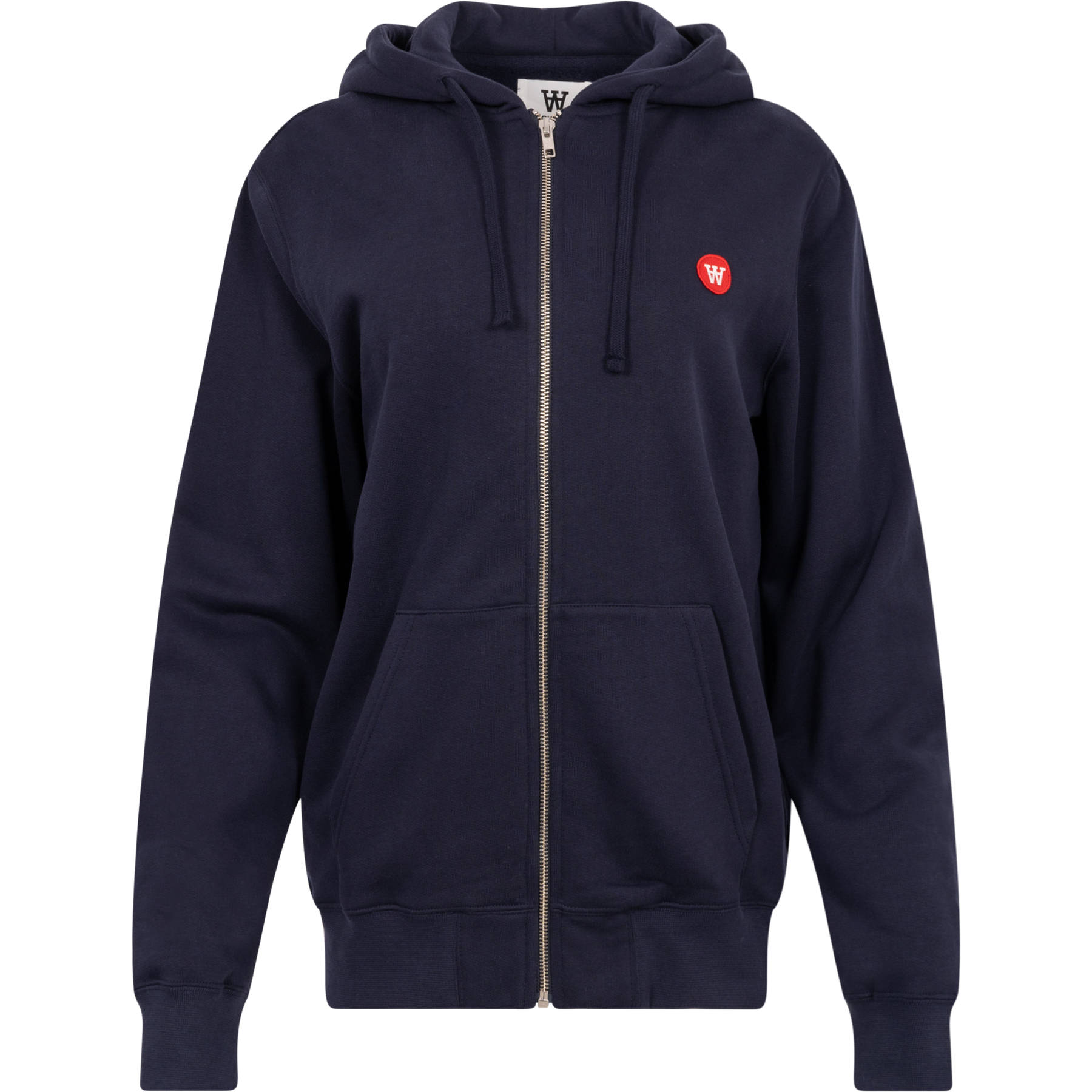Zan Zip Patch Hoodie - Marinblå