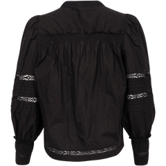 Loren Solid L/Slv Top - Black