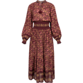 Giulia Print L/Slv Dress - Marron