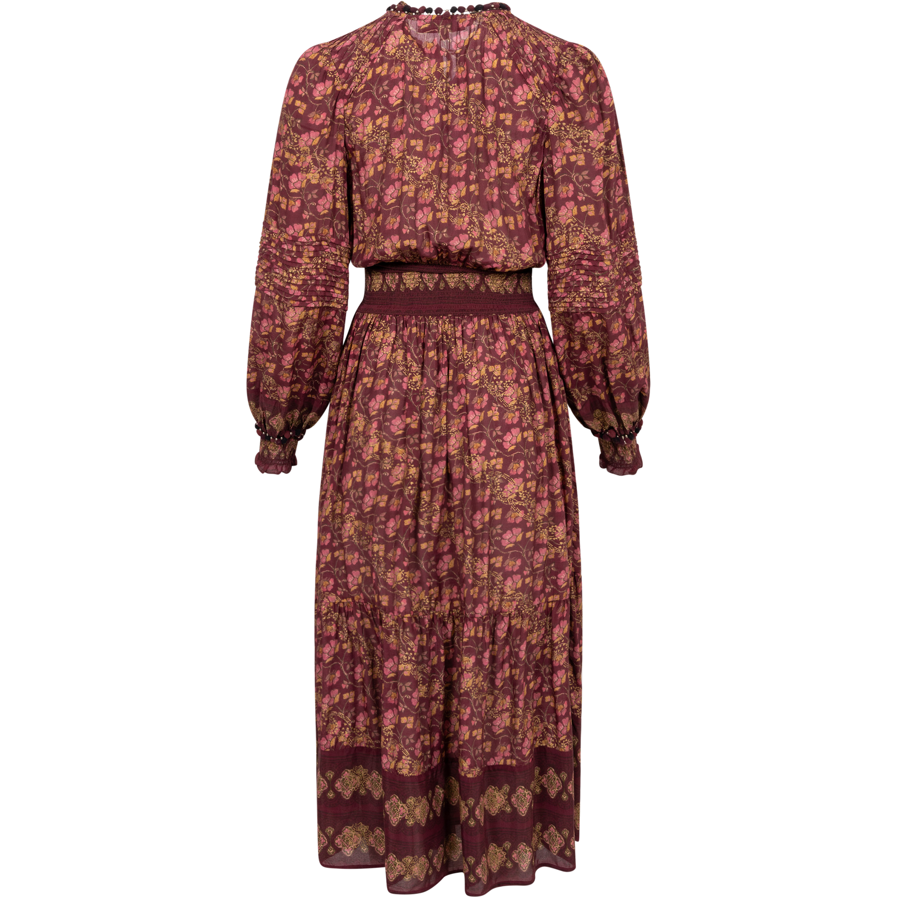 Giulia Print L/Slv Dress - Marron