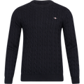Cotton Cable C-Neck - Evening Blue