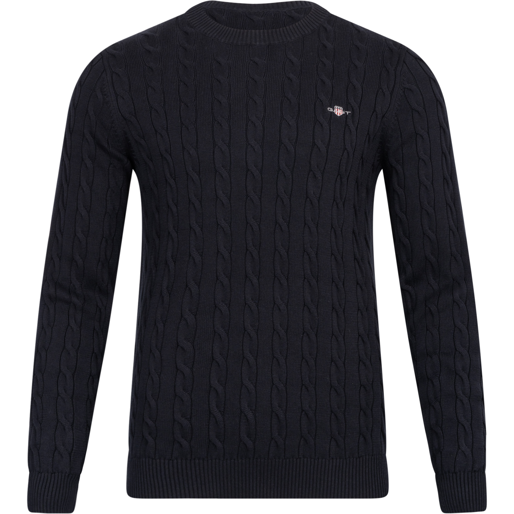 Cotton Cable C-Neck - Evening Blue