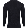 Cotton Cable C-Neck - Evening Blue