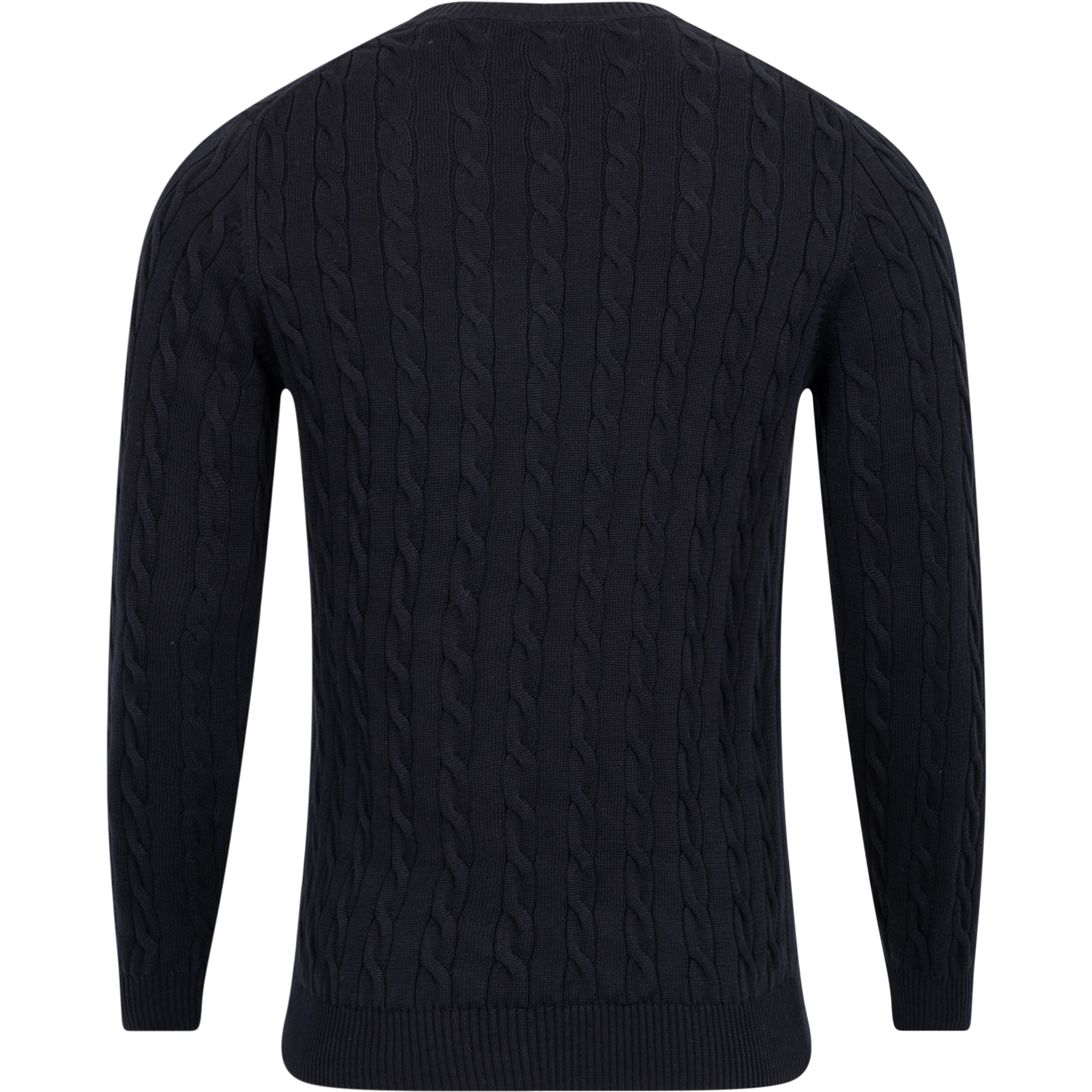 Cotton Cable C-Neck - Evening Blue