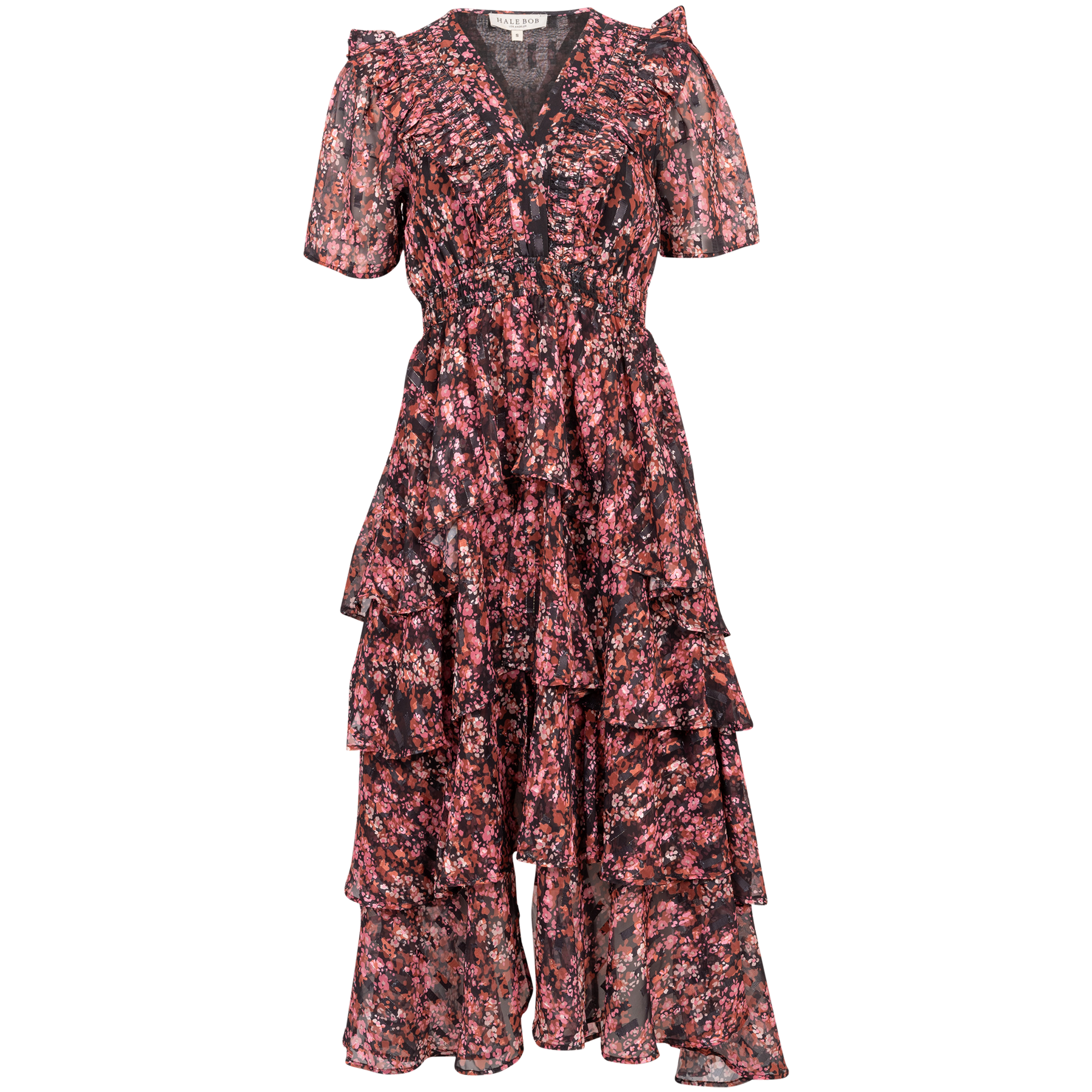 Jade Tiered Skirt Dress - Black