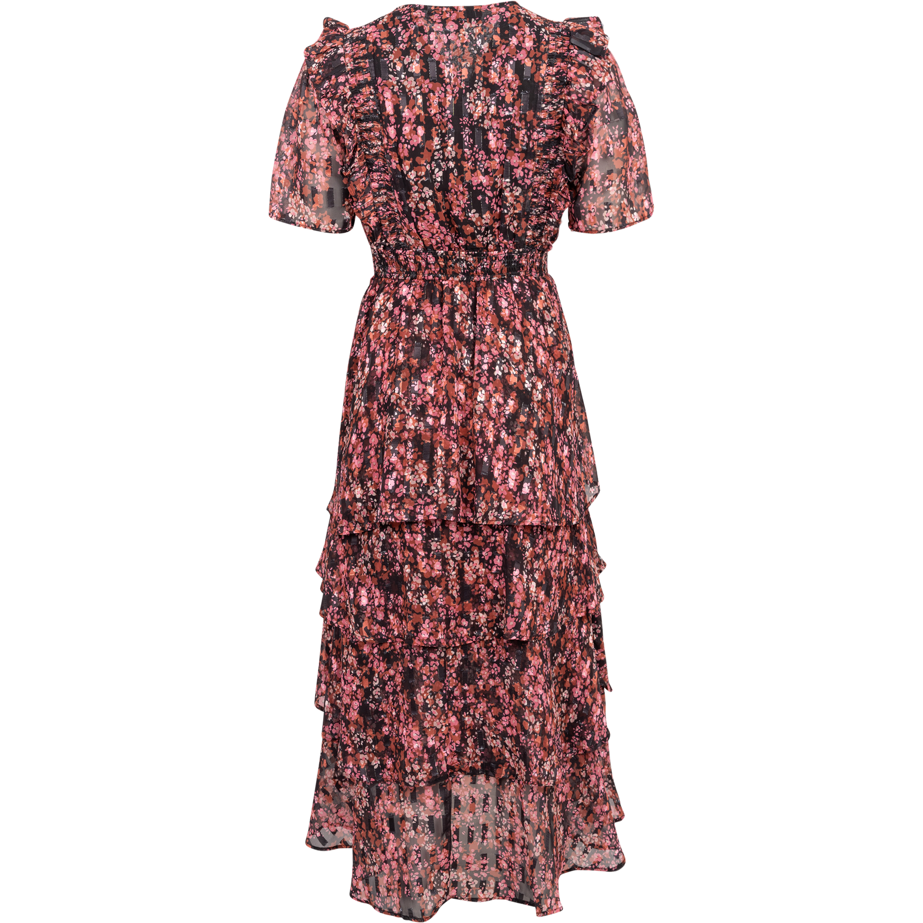 Jade Tiered Skirt Dress - Black