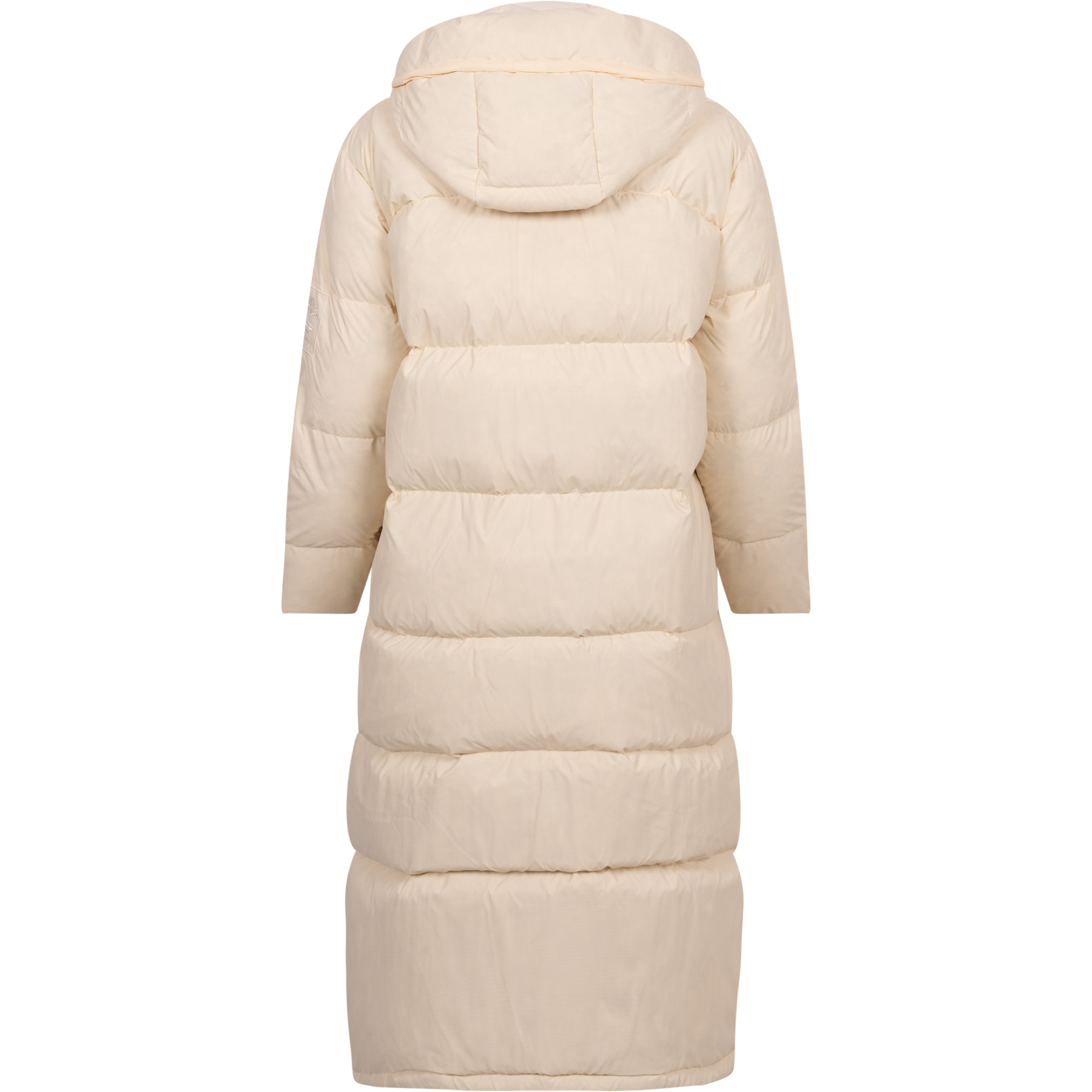 Recycled Down Long Puffer Jacket - White Smoke