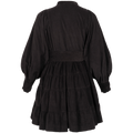 Baby Cord Belt Dress - Black
