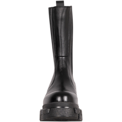 Anastasia Leather Ankle Boots - Black