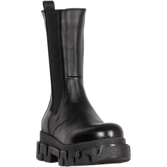 Anastasia Leather Ankle Boots - Black