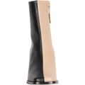 South Bicolor Leather Boot - Stone Beige Black