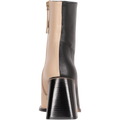 South Bicolor Leather Boot - Stone Beige Black