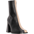 South Bicolor Leather Boot - Stone Beige Black