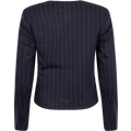 Zoe Pocket Jacket - Navy/White Pinstripe