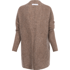 Mohair Demi Shawl Cardigan - Taupe