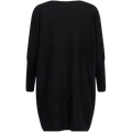 Merino Long Wide Crewneck - Black