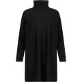 Merino Long Wide Turtleneck - Black