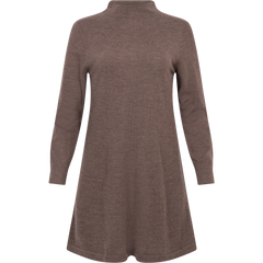 Hanni LS Knit Dress - Brownie Melange