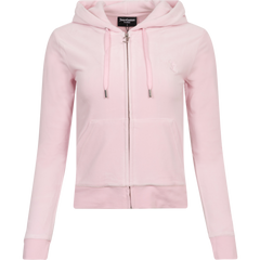 Robertson Classic Velour Zip Hoodie - Cherry Blossom