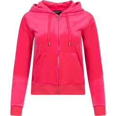 Robertson Classic Velour Zip Hoodie - Pink Glo