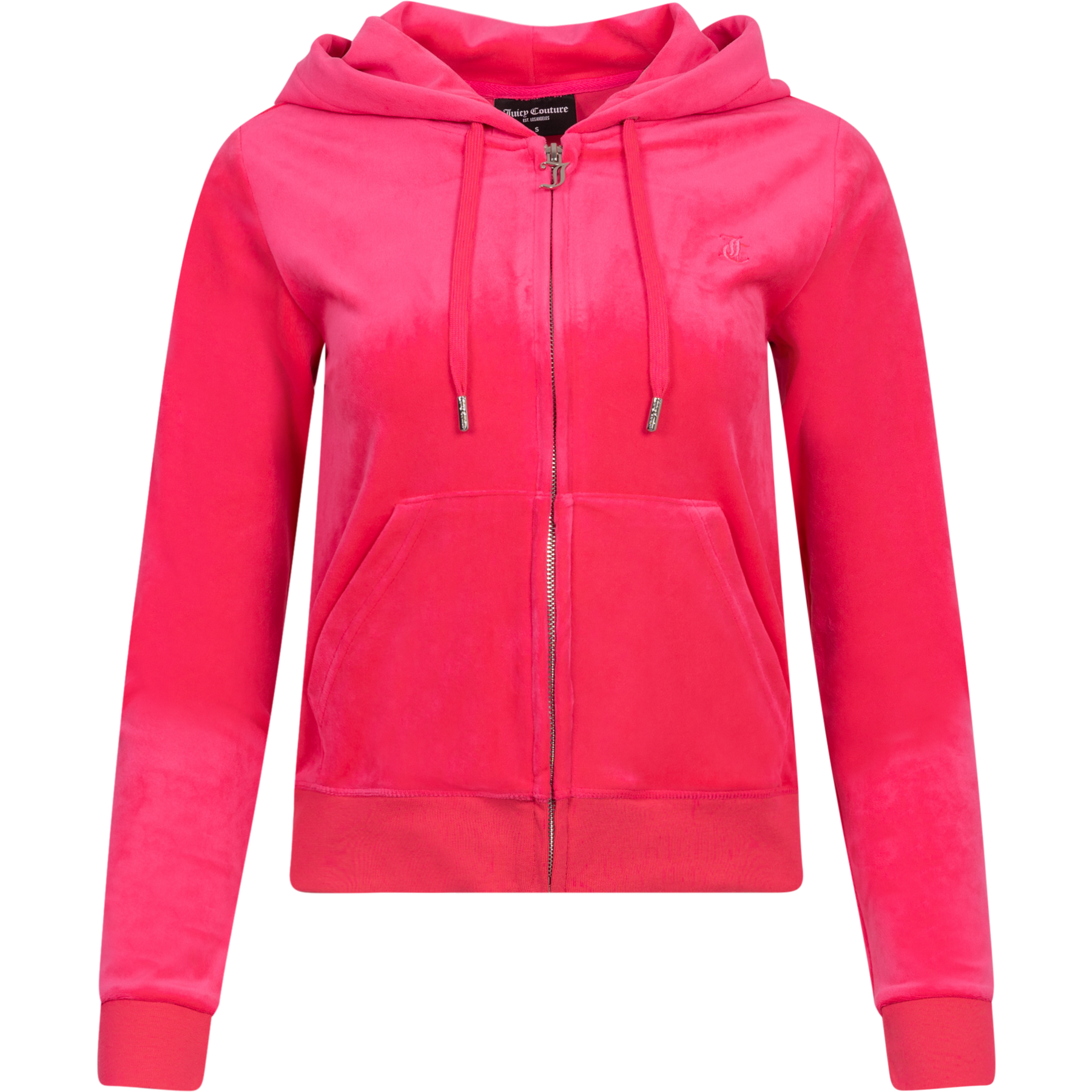 Robertson Classic Velour Zip Hoodie - Pink Glo