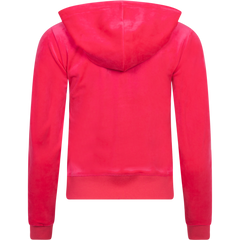 Robertson Classic Velour Zip Hoodie - Pink Glo