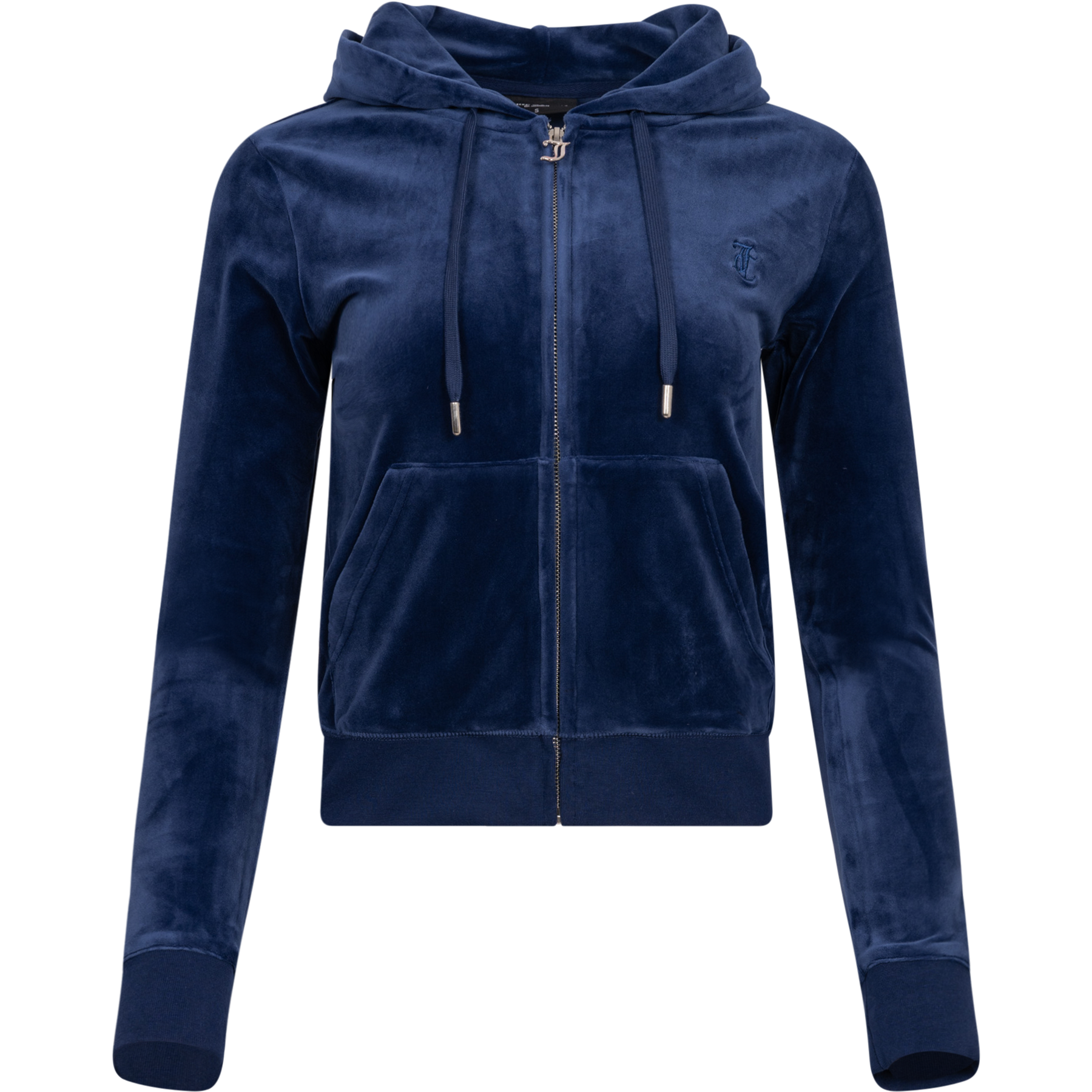Robertson Classic Velour Zip Hoodie - Blue Depths
