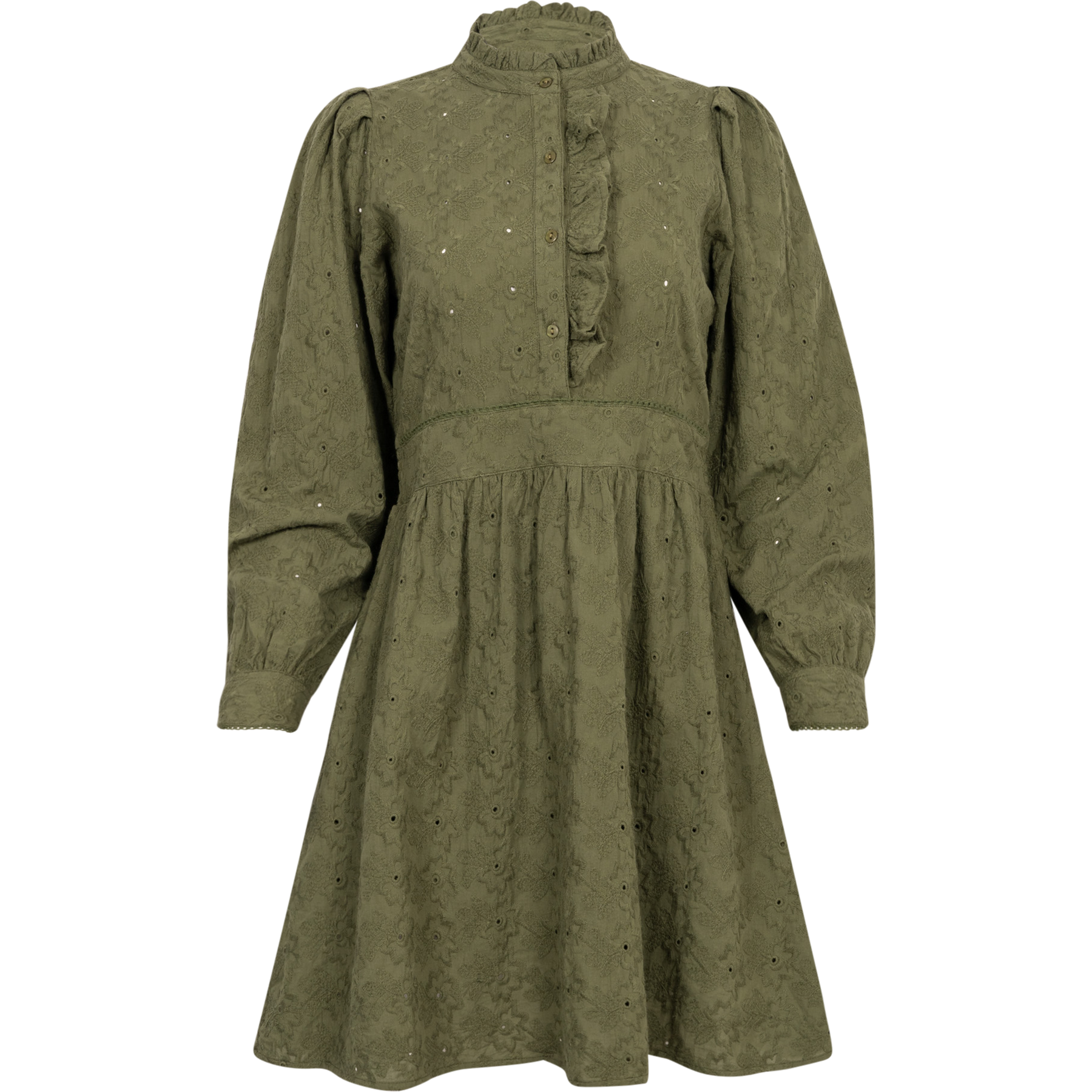 Uma Dress - Broderie Green