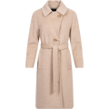 Cashmere Coat W Clareta Belt Midi - Beige