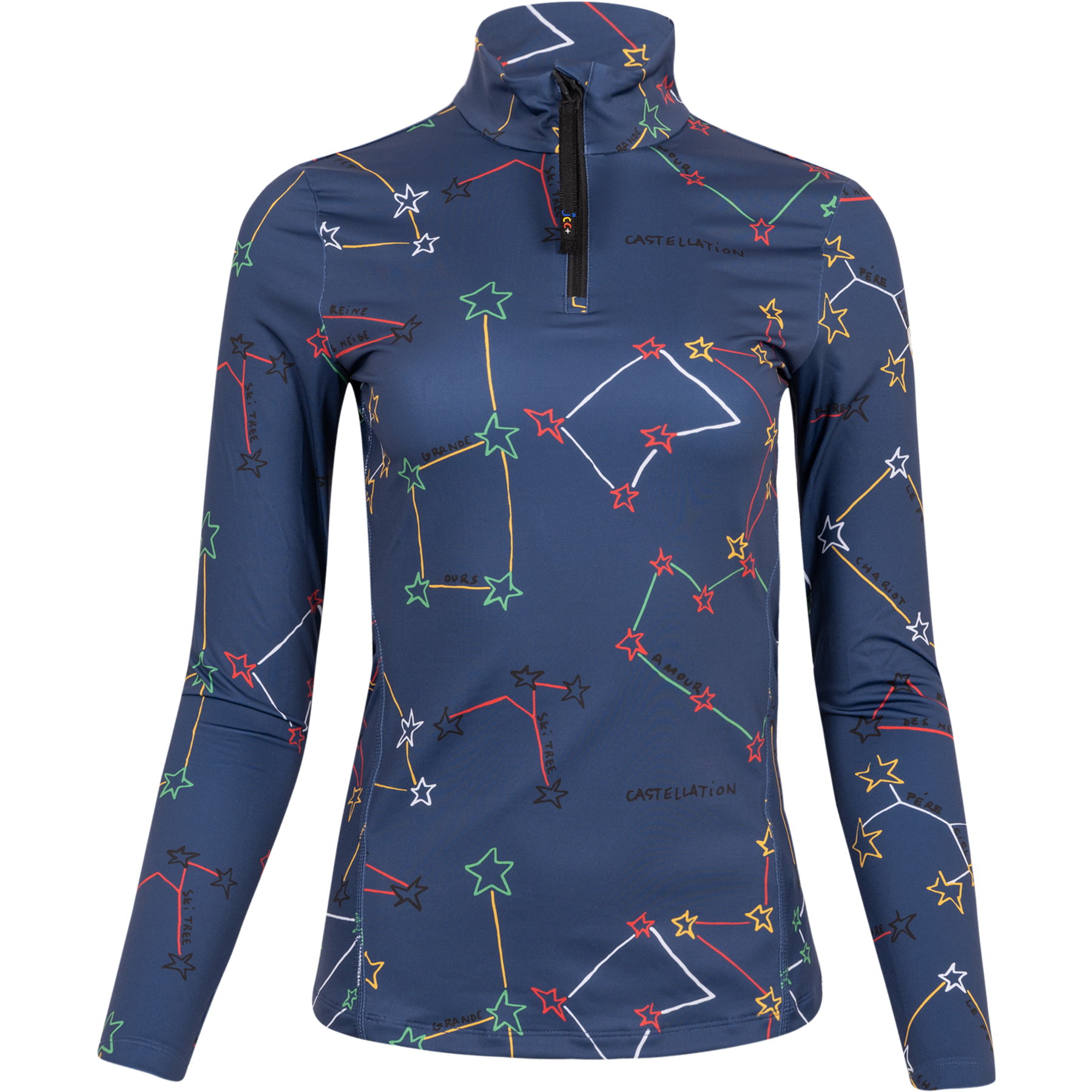 W Booster 1/2 Zip Top - Cosmic Blue