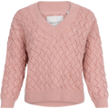 Textured Cotton V-Neck - Autumn Sunset