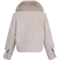 Charlie Jacket Wool Boucle Thick Faux Fur - Crème