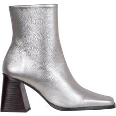 South Leather Ankle Boots - Shimmer Silver