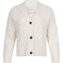 Textured Cotton Cardigan - Cream