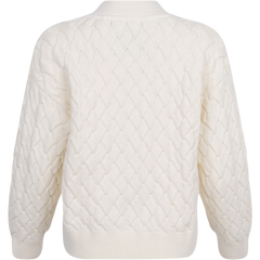 Textured Cotton Cardigan - Cream