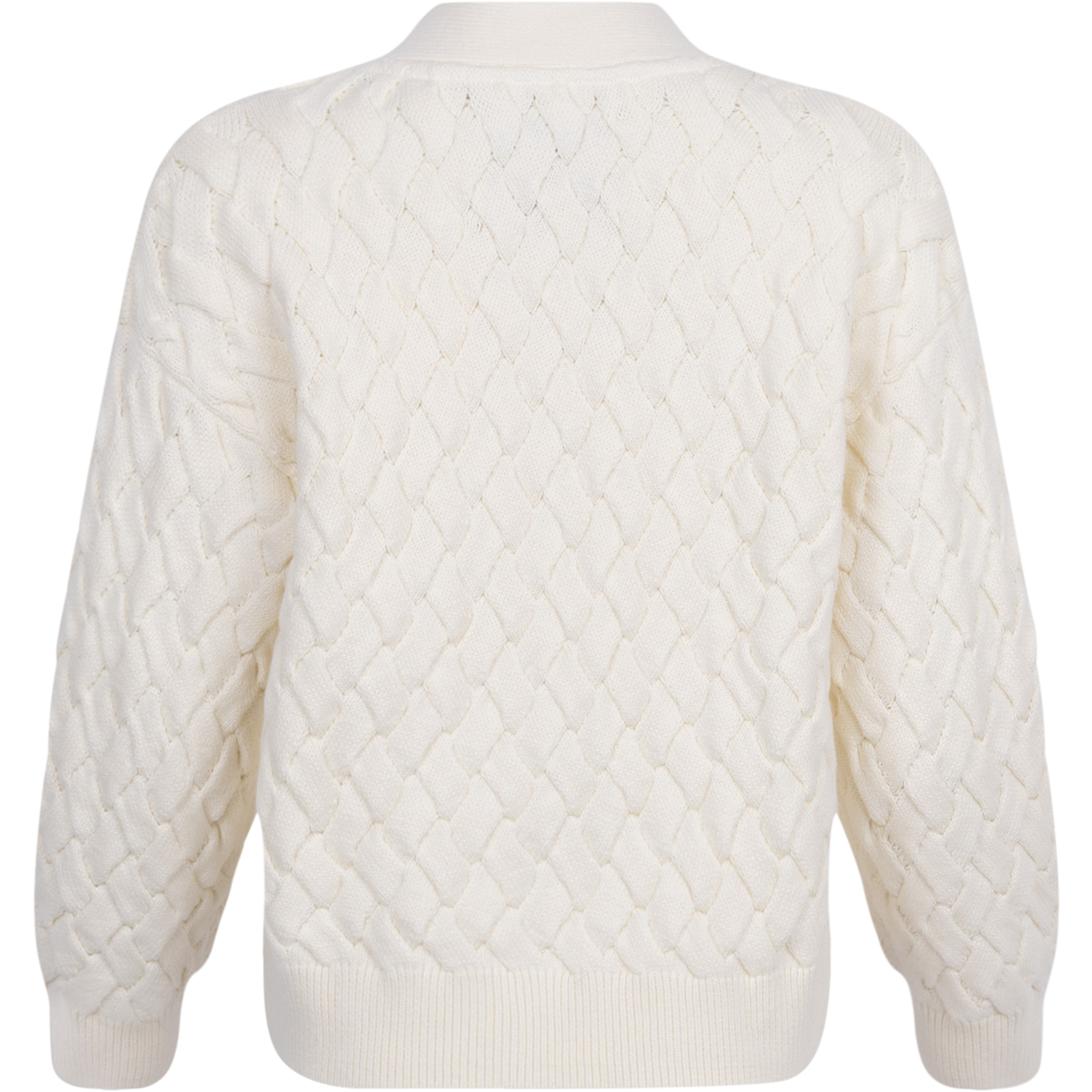 Textured Cotton Cardigan - Cream