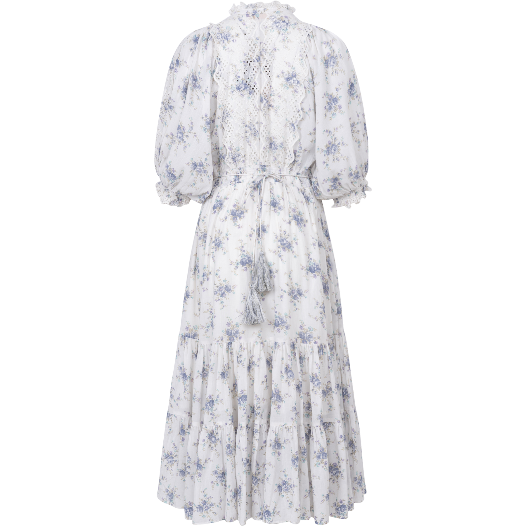 Cotton Slub Midi Dress - Flower Buds