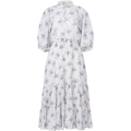 Cotton Slub Midi Dress - Flower Buds