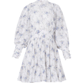 Cotton Slub Mini Dress - Flower Buds