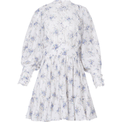 Cotton Slub Mini Dress - Flower Buds