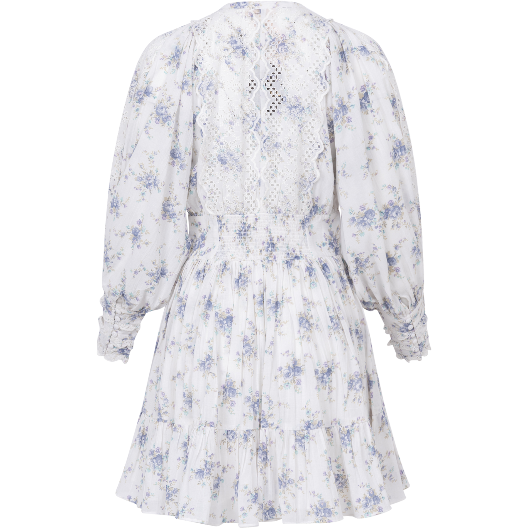 Cotton Slub Mini Dress - Flower Buds