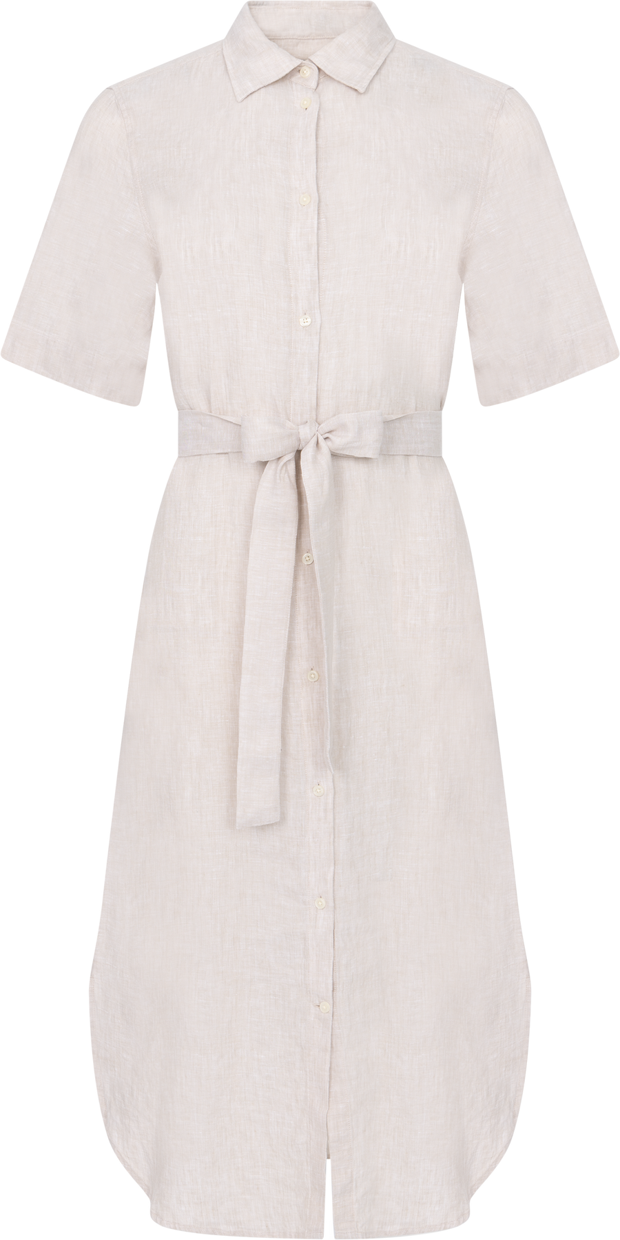 Reg Linen SS Skjortklänning - Dry Sand