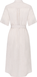 Reg Linen SS Skjortklänning - Dry Sand