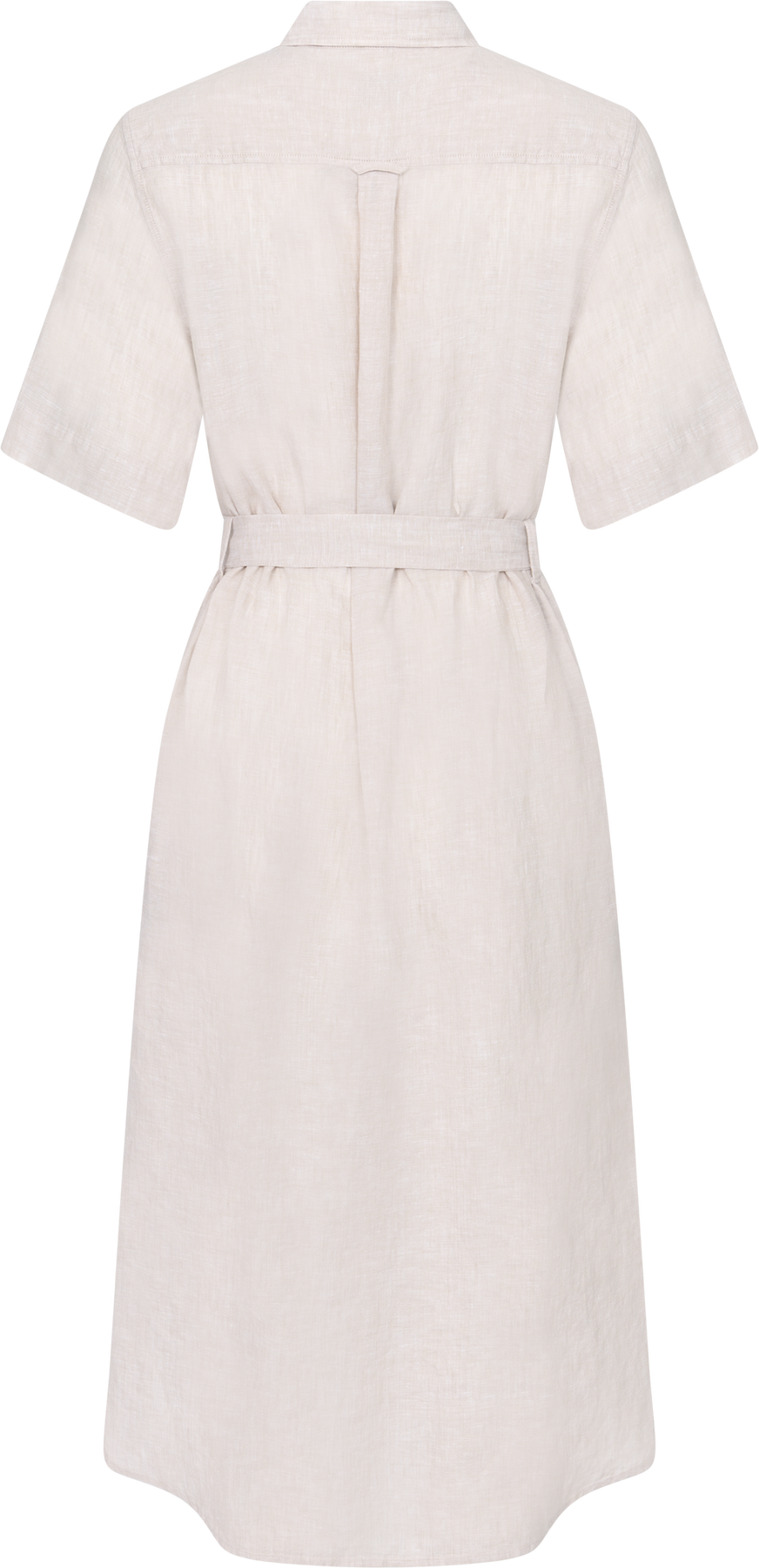 Reg Linen SS Skjortklänning - Dry Sand