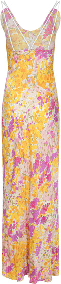 Satin Slip Dress - Poppy Flowers