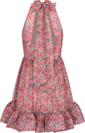 Fern Halterneck Ruffled Mini Dress - Pink Ditsy